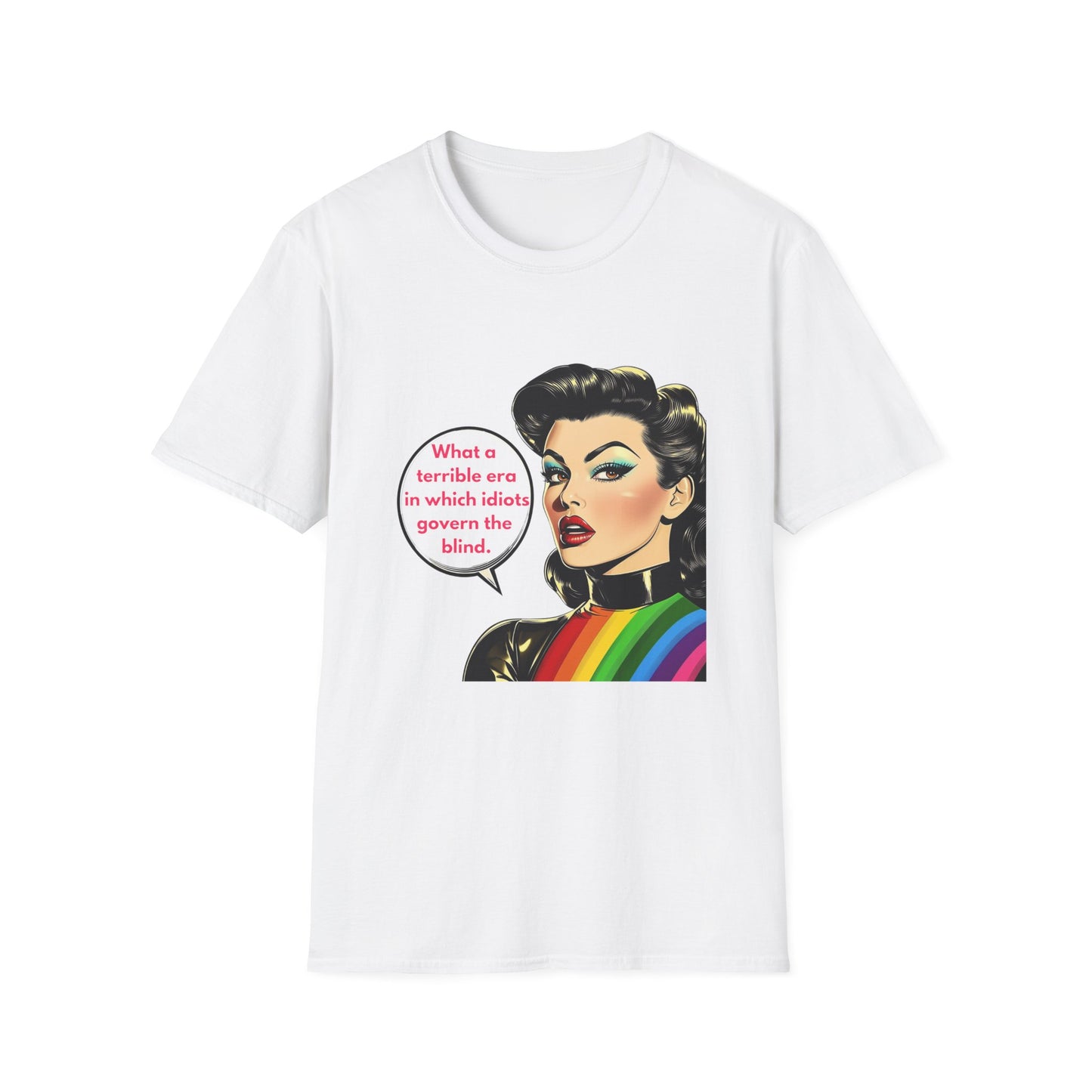 Retro Style Feminist Quote T-Shirt | Vintage Pin-Up Rainbow Pride Tee
