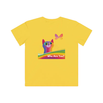 Rainbow Cat Kids T-Shirt | LGBTQ Pride Kitten | Identity Affirming Youth Tee
