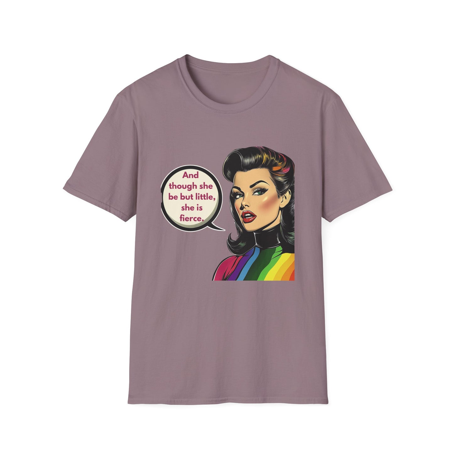 Fierce Though Little Retro Feminist T-Shirt | Vintage Comic Pride Tee