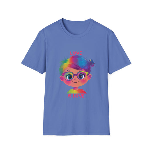 Love Is Love Rainbow Hair Kawaii Character T-Shirt