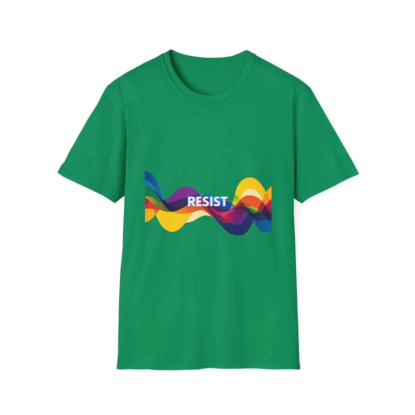 Colorful Waves RESIST T-Shirt | Progressive Pride Statement Tee