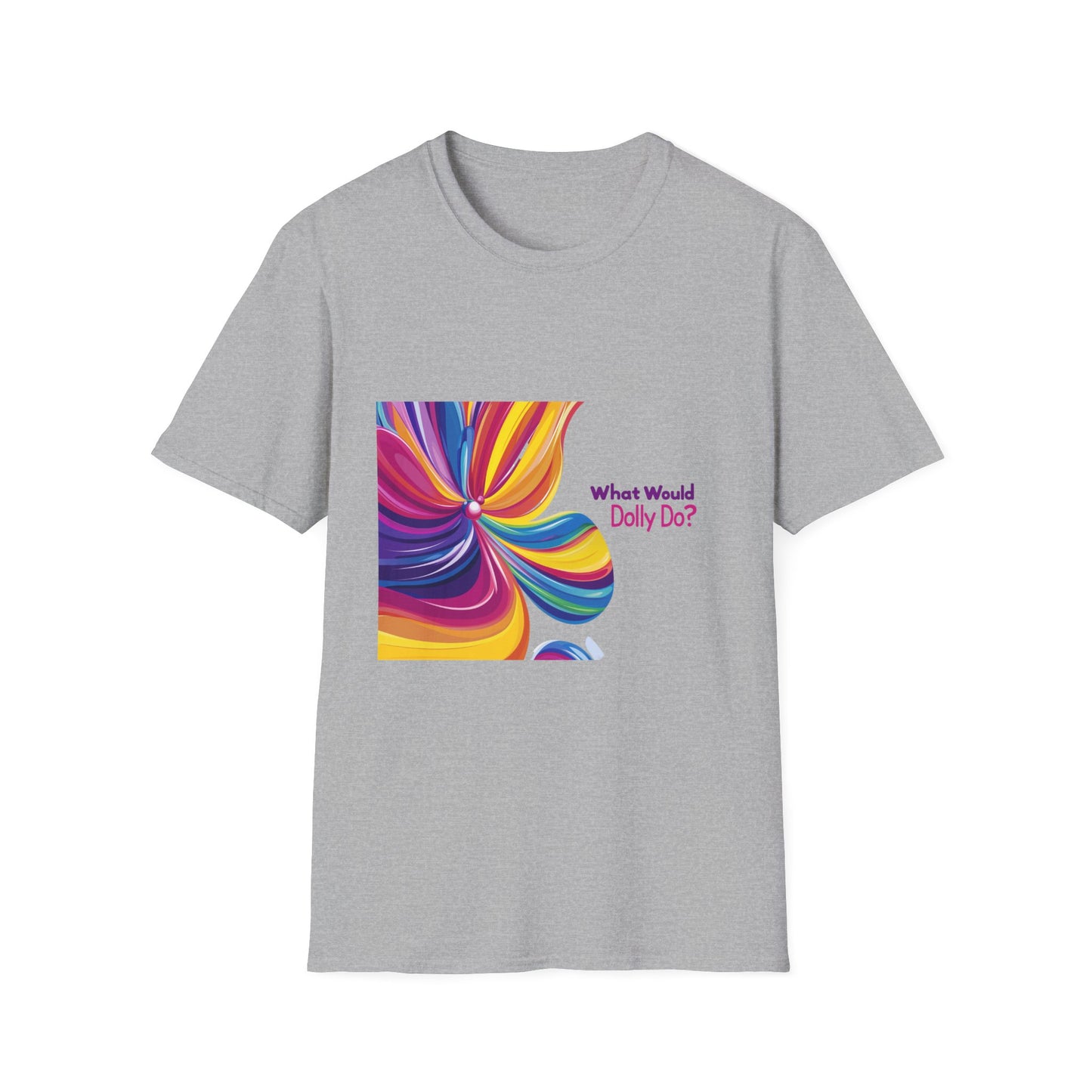 What Would Dolly Do Rainbow Flower T-Shirt | LGBTQ+ Pride Unisex Tee | Country Music Fan Gift