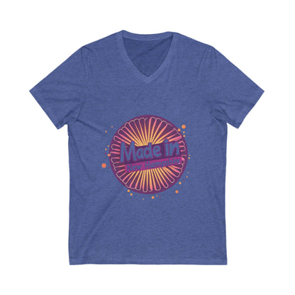 Made in NH Retro Sunrise V-Neck | Vintage New Hampshire Pride Tee