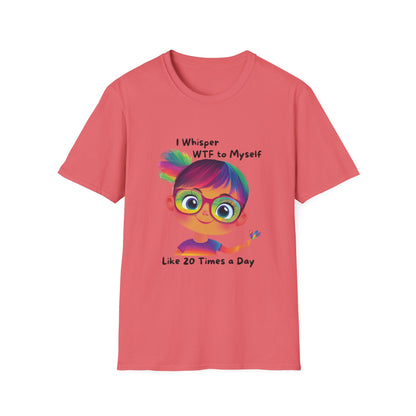 Rainbow Hair WTF Self-Talk Kawaii T-Shirt | Funny Unisex Tee