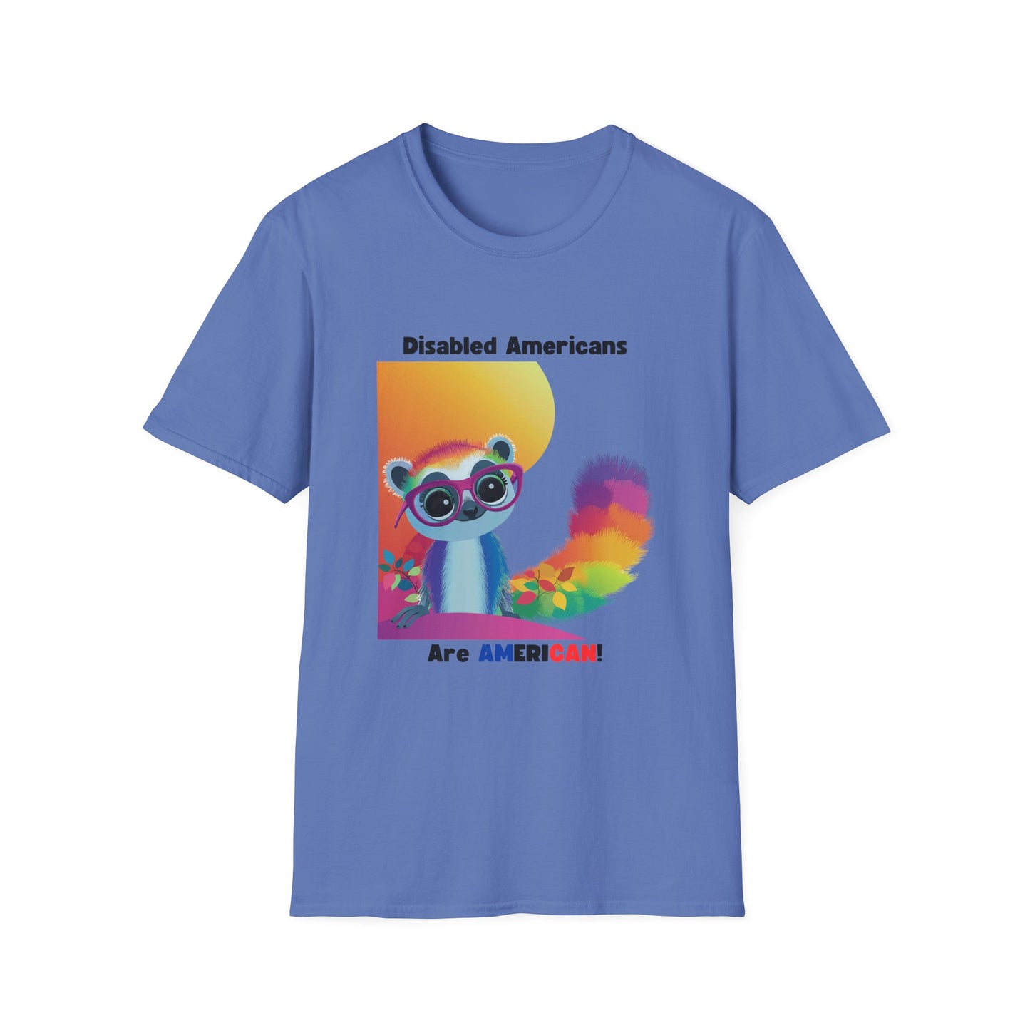 Disabled Americans Are AmeriCAN! | Cute Raccoon Disability Rights T-Shirt