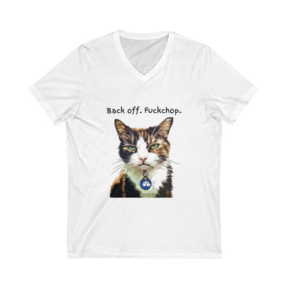 Sassy Cat V-Neck T-Shirt | Funny Pet Lover Gift | Unisex Bella Canvas Tee