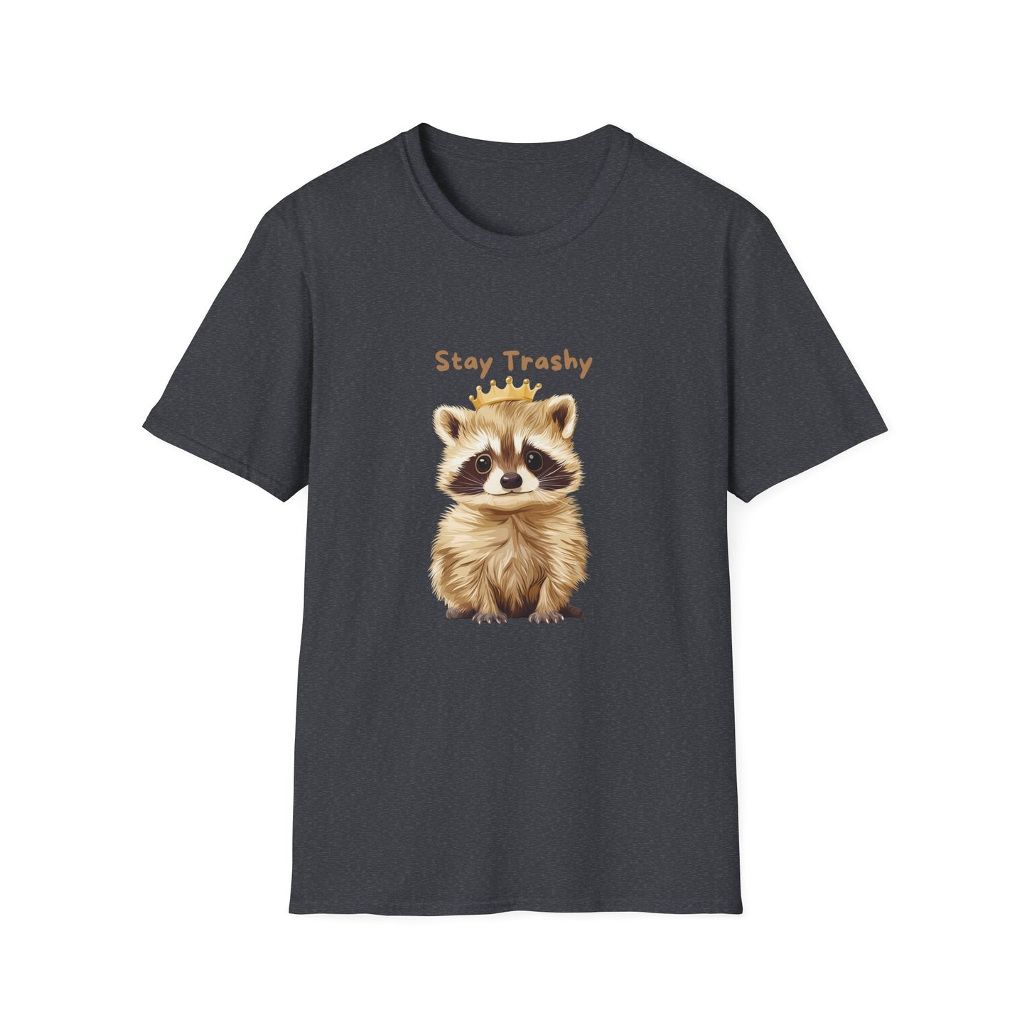 Stay Trashy Raccoon Crown T-Shirt | Cute Animal Kawaii Unisex Tee