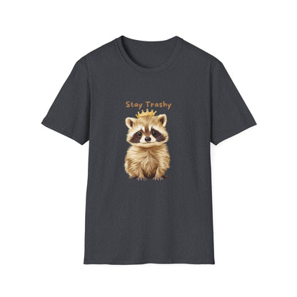 Stay Trashy Raccoon Crown T-Shirt | Cute Animal Kawaii Unisex Tee