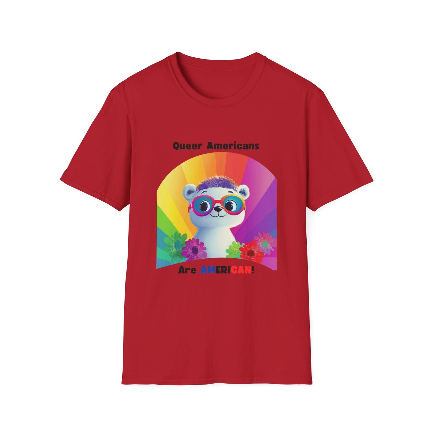 Kawaii Pride Panda Rainbow T-Shirt | LGBTQ+ Cute Animal Rights Tee