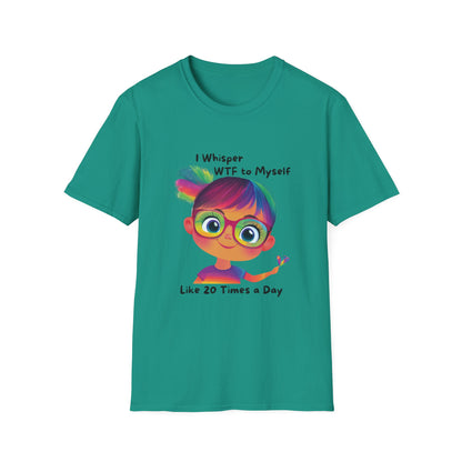 Rainbow Hair WTF Self-Talk Kawaii T-Shirt | Funny Unisex Tee