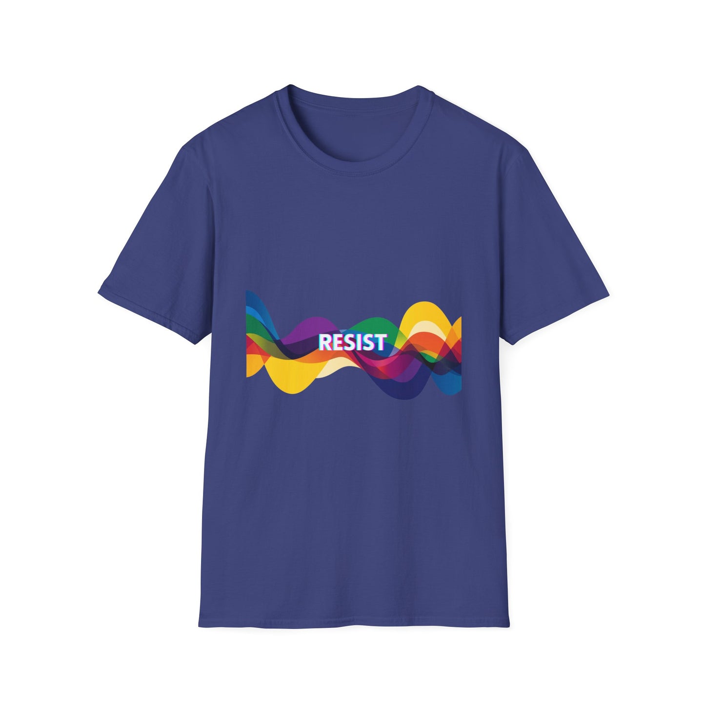 Colorful Waves RESIST T-Shirt | Progressive Pride Statement Tee