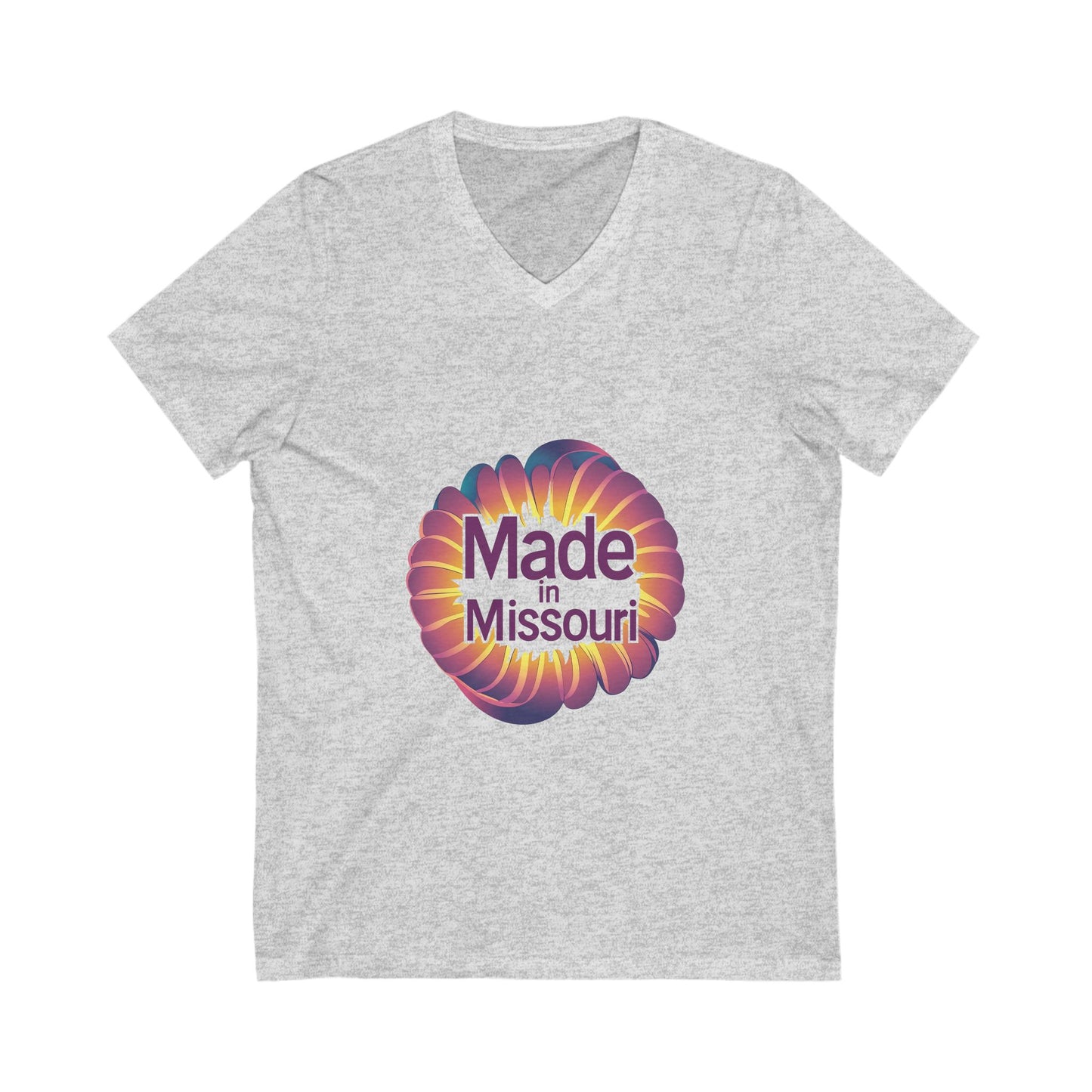 Made in Missouri Retro Sunrise V-Neck T-Shirt | State Pride Unisex Tee