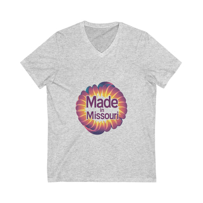 Made in Missouri Retro Sunrise V-Neck T-Shirt | State Pride Unisex Tee