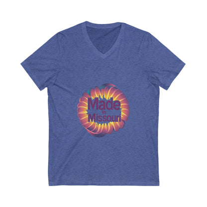 Made in Missouri Retro Sunrise V-Neck T-Shirt | State Pride Unisex Tee