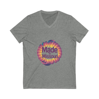 Made in Missouri Retro Sunrise V-Neck T-Shirt | State Pride Unisex Tee