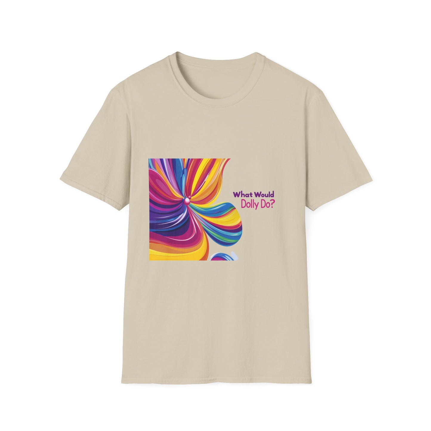 What Would Dolly Do Rainbow Flower T-Shirt | LGBTQ+ Pride Unisex Tee | Country Music Fan Gift
