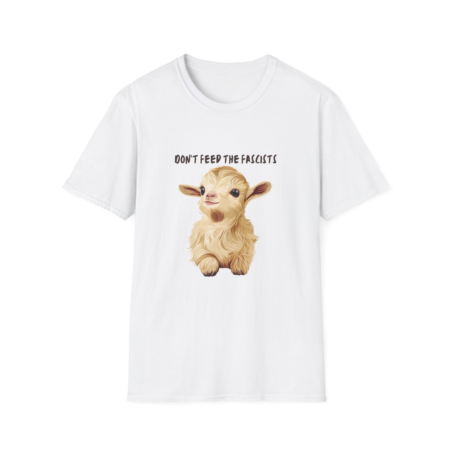 Cute Baby Goat Anti-Fascist T-Shirt | Kawaii Activism Unisex Tee