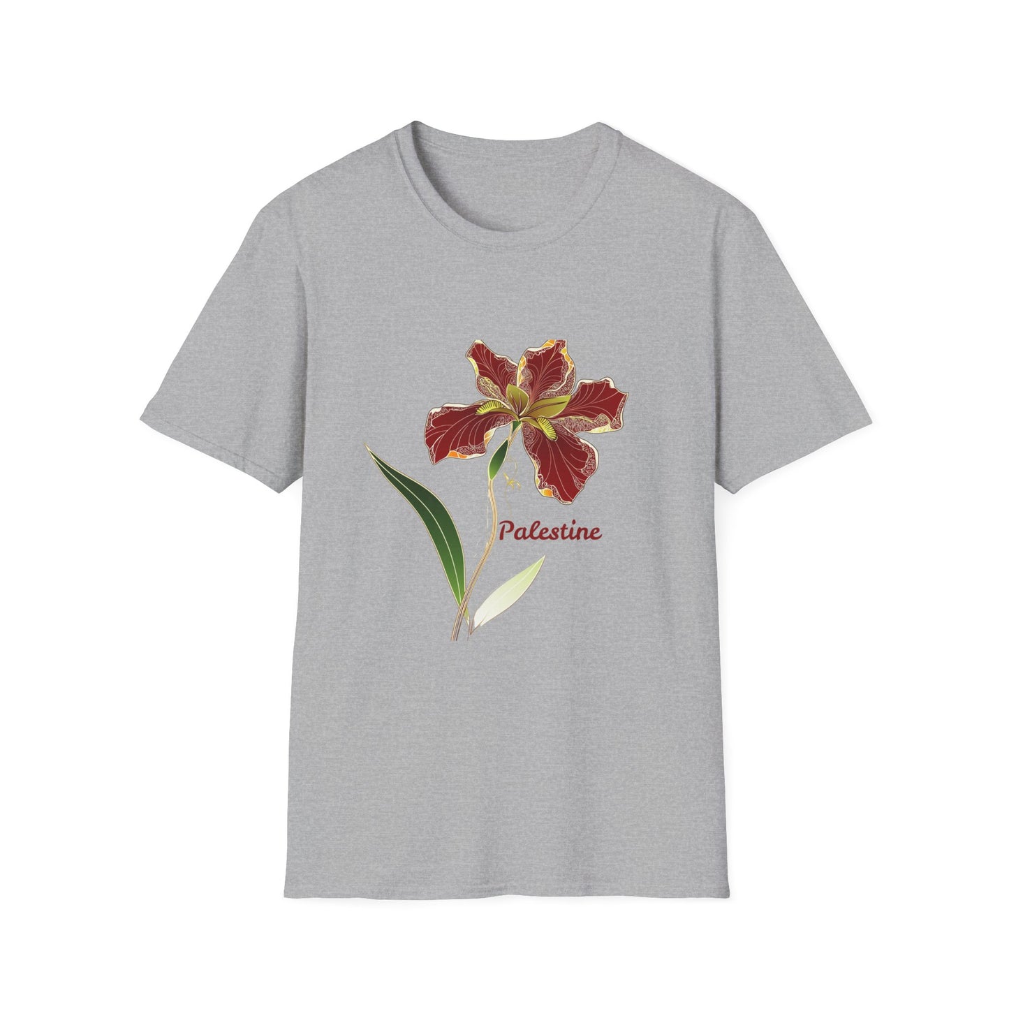 Palestine Iris Flower Unisex T-Shirt | Solidarity Cotton Tee