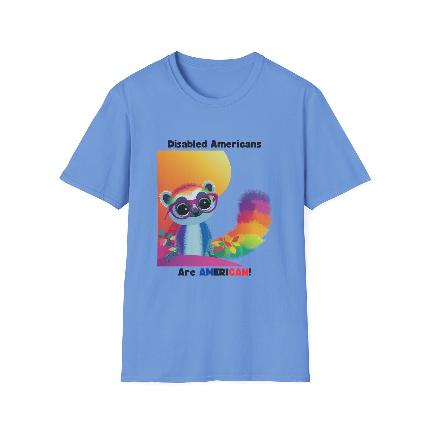 Disabled Americans Are AmeriCAN! | Cute Raccoon Disability Rights T-Shirt