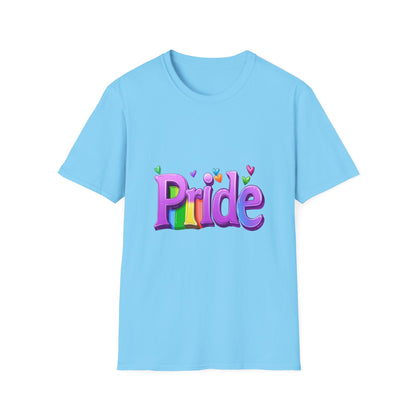 Rainbow Pride 3D Typography T-Shirt | LGBTQ+ Unisex Tee