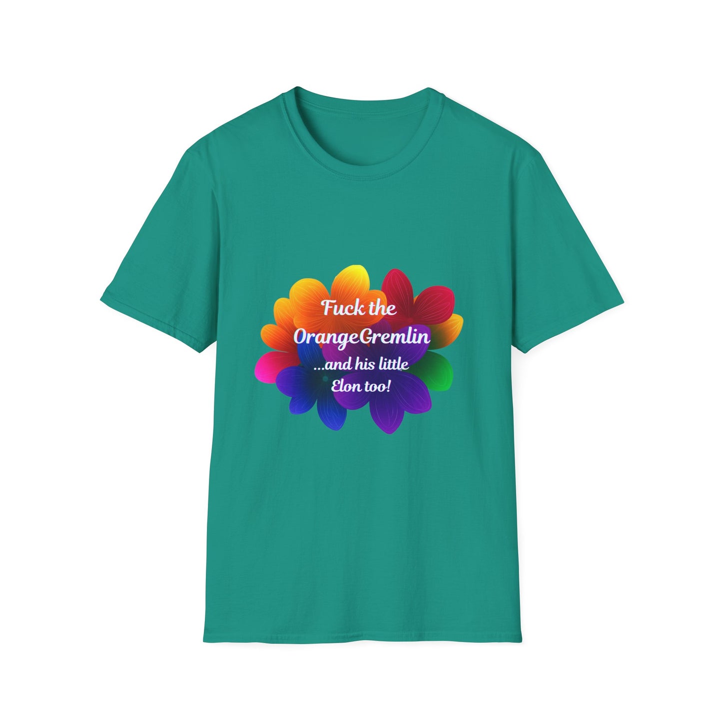Rainbow Resistance Unisex T-Shirt | Anti-Fascist Flower Power Tee