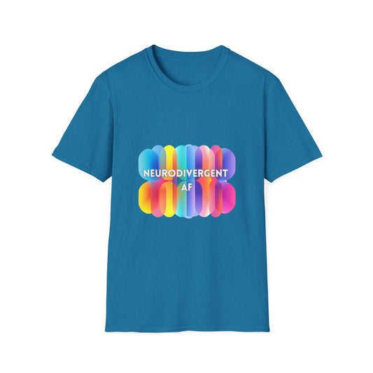Neurodivergent AF Rainbow T-Shirt | LGBTQ+ Pride Neurodiversity Tee