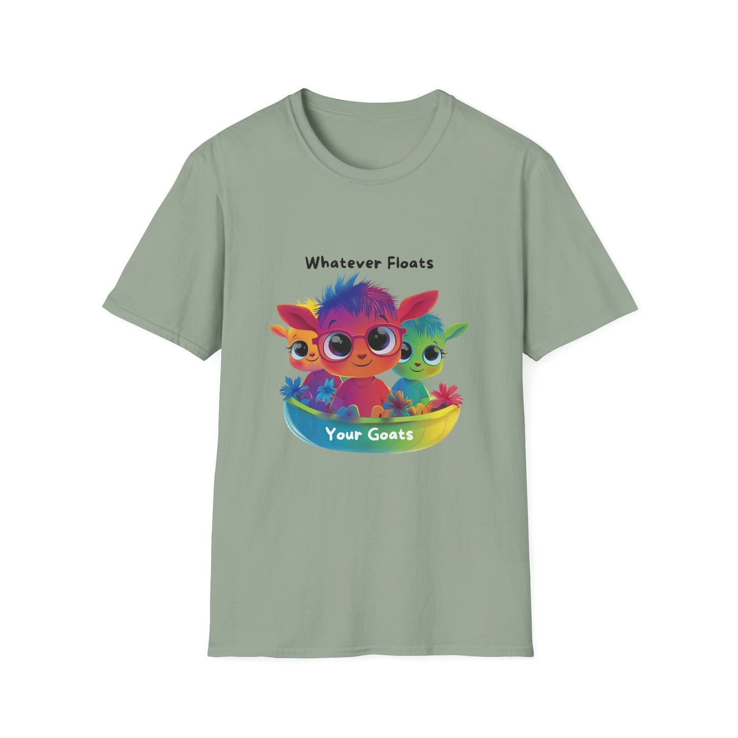 Whatever Floats Your Goats Rainbow Pride T-Shirt | Kawaii LGBTQ Tee