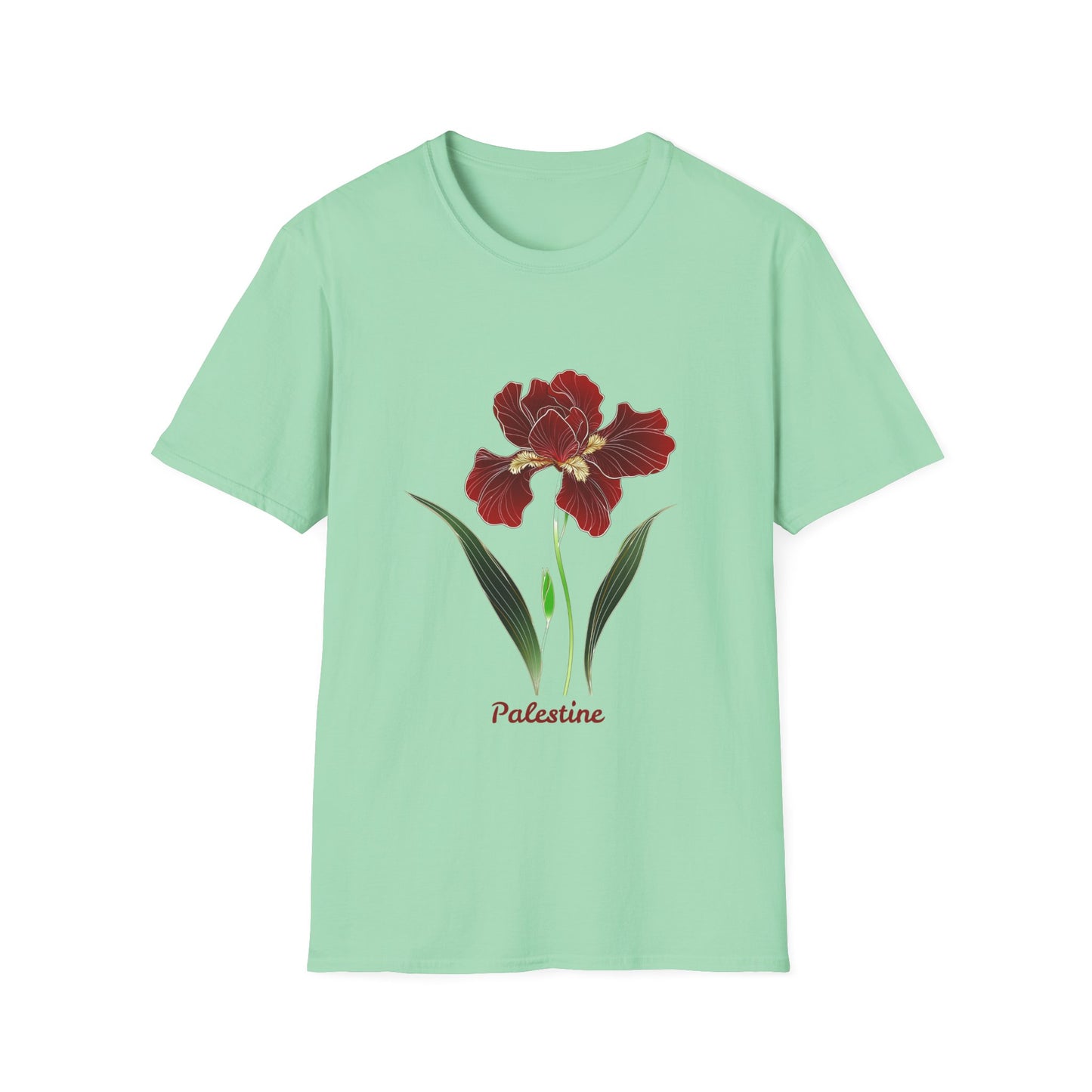 Palestine Iris Flower Unisex T-Shirt | Solidarity Cotton Tee