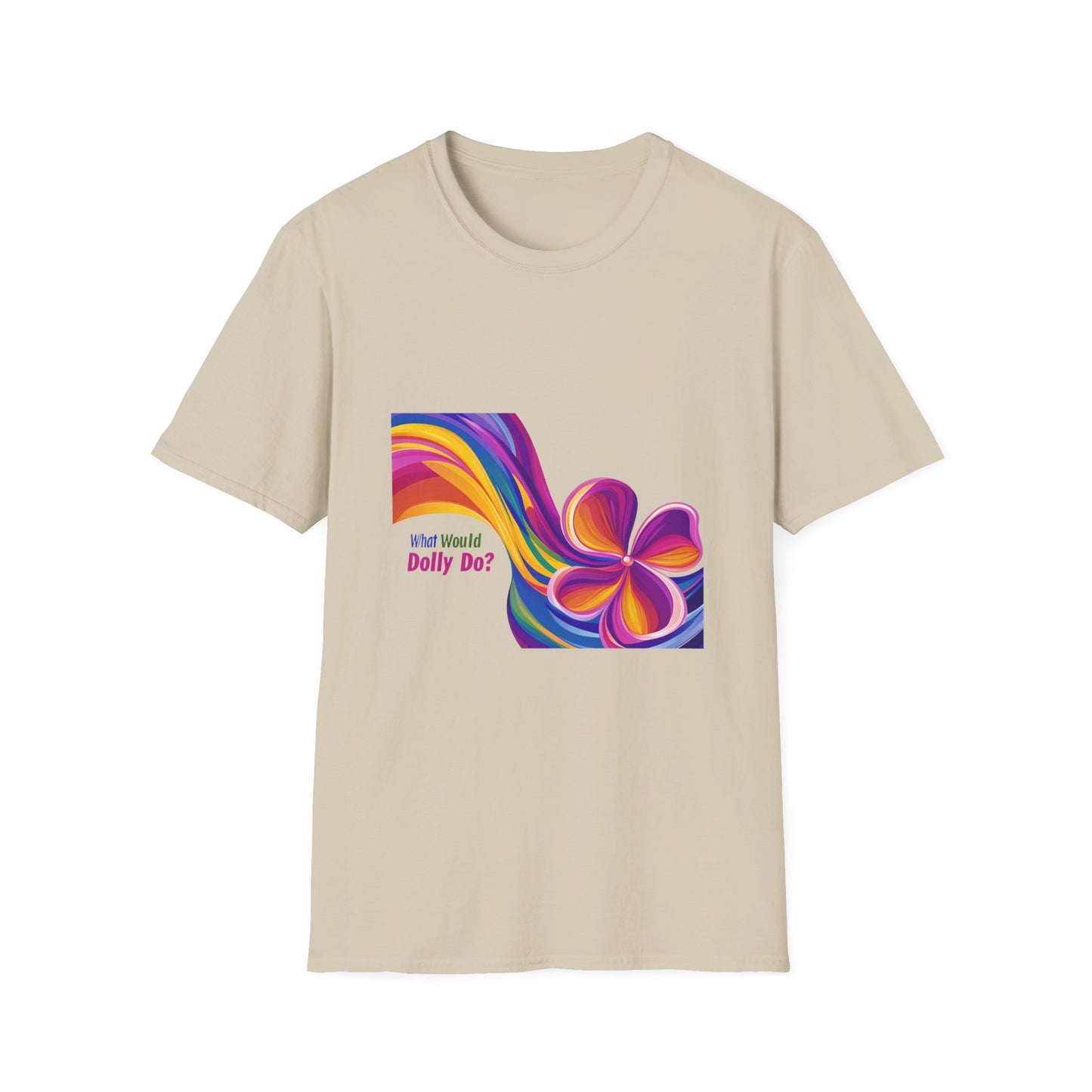 What Would Dolly Do Rainbow Flower T-Shirt | LGBTQ+ Pride Unisex Tee | Country Music Fan Gift
