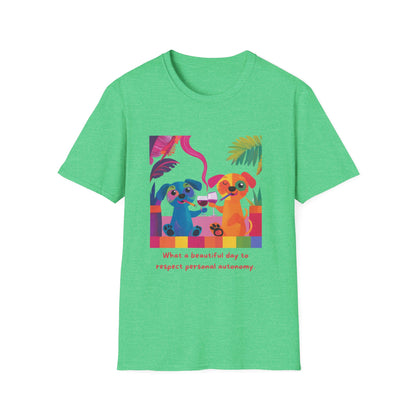Respect Autonomy Dogs T-Shirt | Kawaii Activist Tee