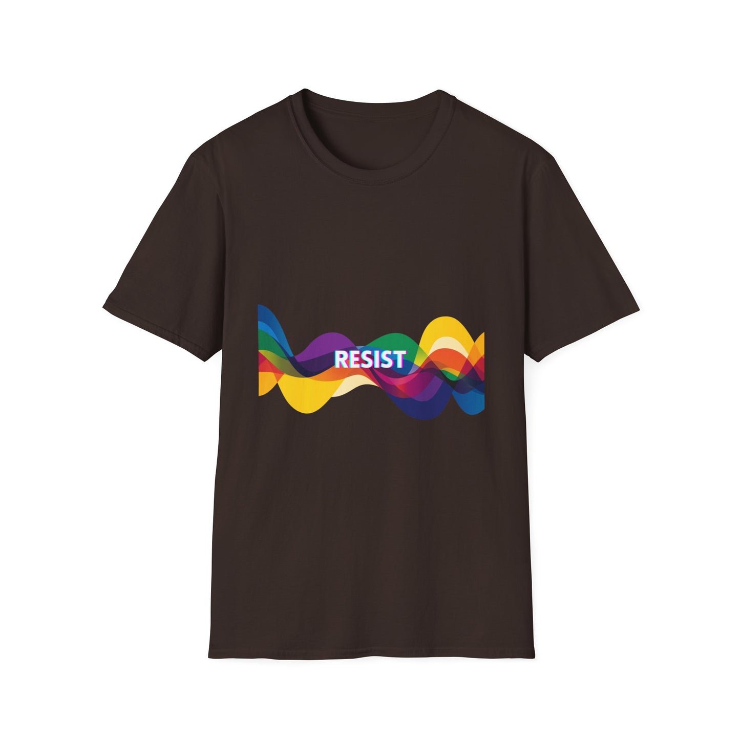 Colorful Waves RESIST T-Shirt | Progressive Pride Statement Tee