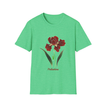 Palestine Iris Flower Unisex T-Shirt | Solidarity Cotton Tee