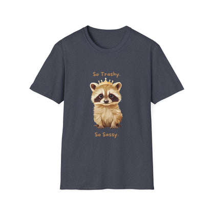 So Trashy So Sassy Raccoon T-Shirt | Cute Animal Crown Design | Unisex Comfort Tee