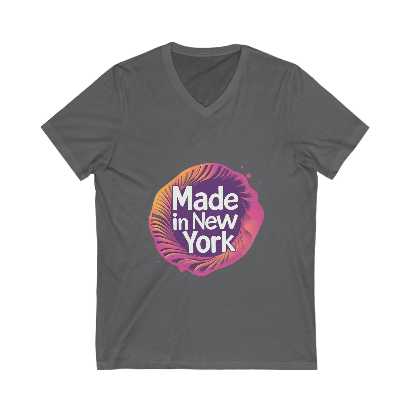 Made in New York V-Neck T-Shirt | Modern NYC Pride Design | Urban Retro Unisex Tee