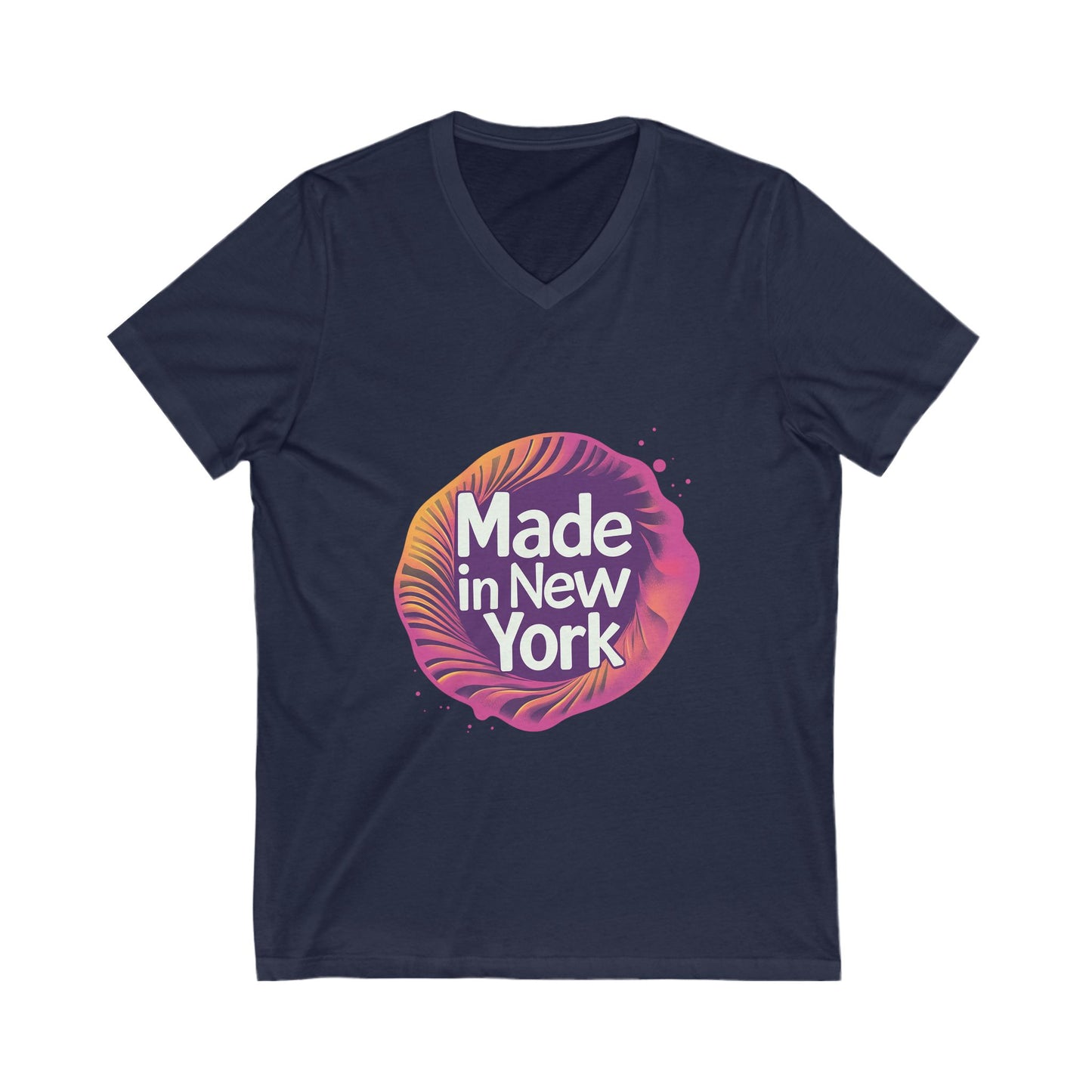 Made in New York V-Neck T-Shirt | Modern NYC Pride Design | Urban Retro Unisex Tee