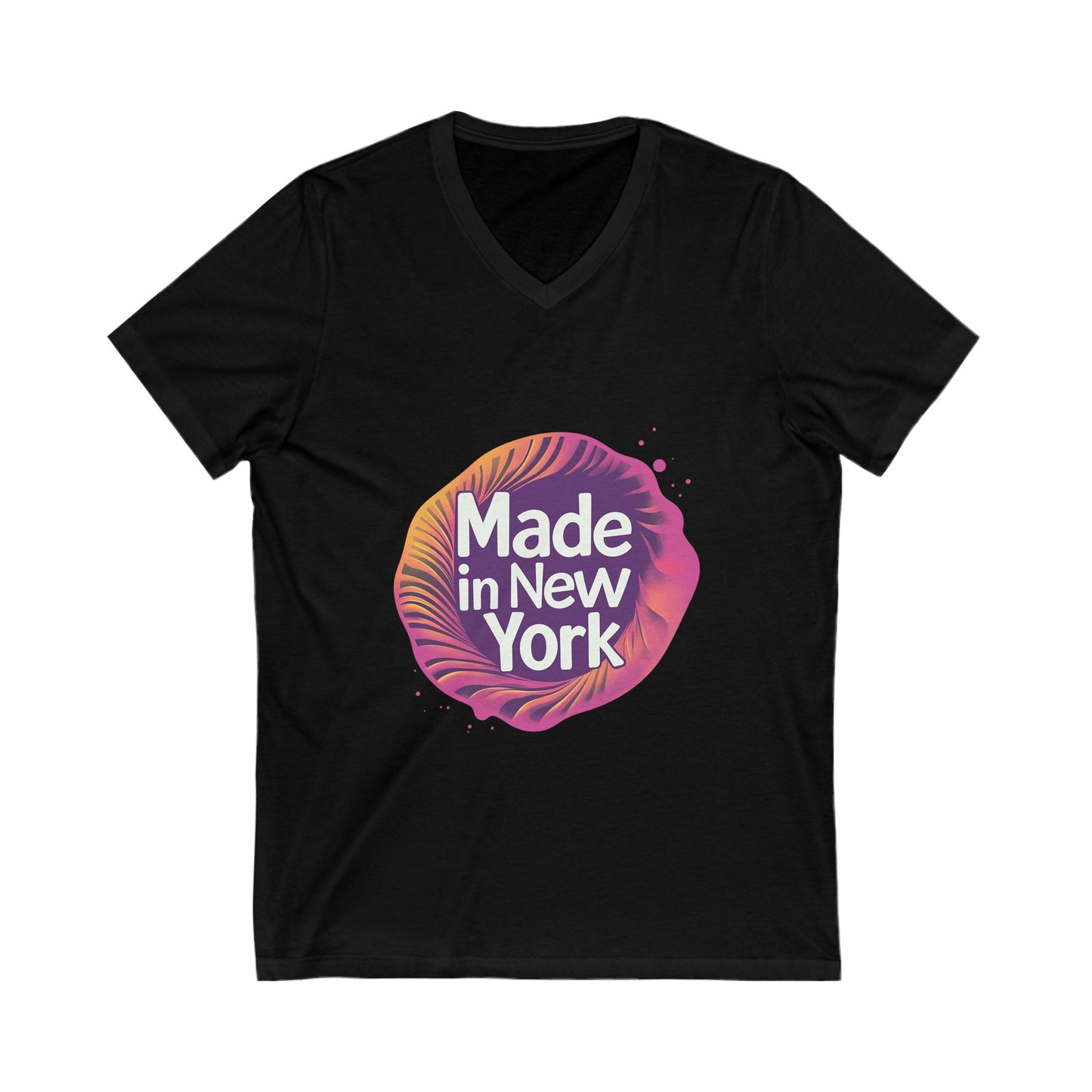 Made in New York V-Neck T-Shirt | Modern NYC Pride Design | Urban Retro Unisex Tee