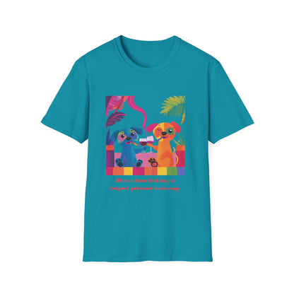 Respect Autonomy Dogs T-Shirt | Kawaii Activist Tee