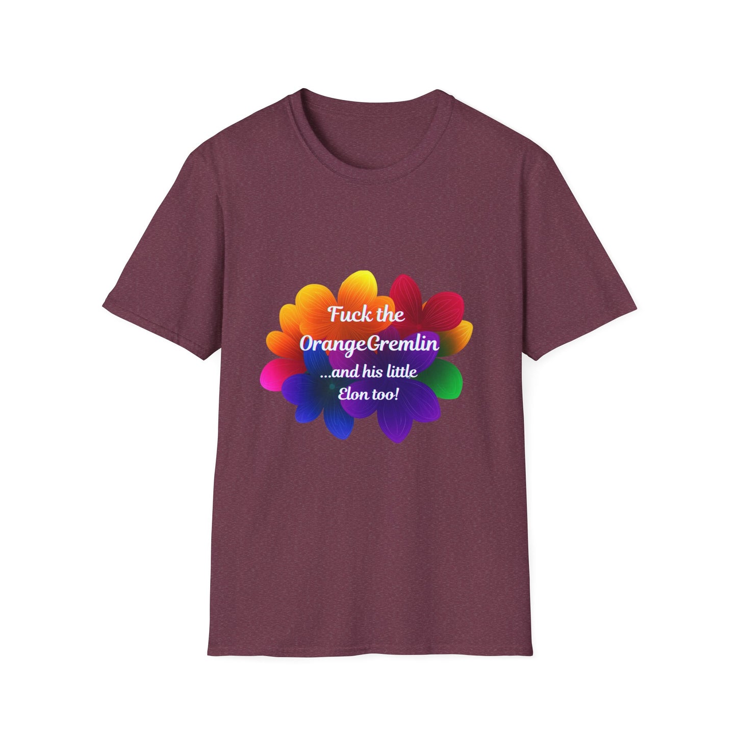 Rainbow Resistance Unisex T-Shirt | Anti-Fascist Flower Power Tee
