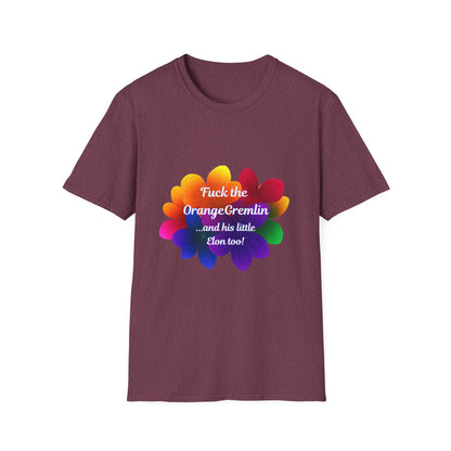 Rainbow Resistance Unisex T-Shirt | Anti-Fascist Flower Power Tee