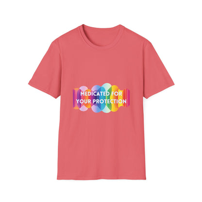 Medicated For Your Protection Pastel Pill T-Shirt | Mental Health Awareness Tee
