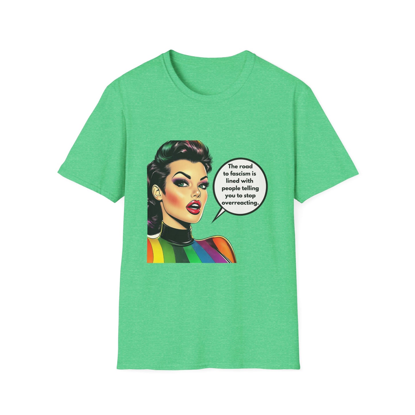Road to Fascism Political Statement T-Shirt | Retro Pop Art Unisex Tee