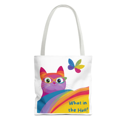 Rainbow Cat Sassy Tote Bag | Kawaii Pride Resistance | Cute Cat Lover Gift