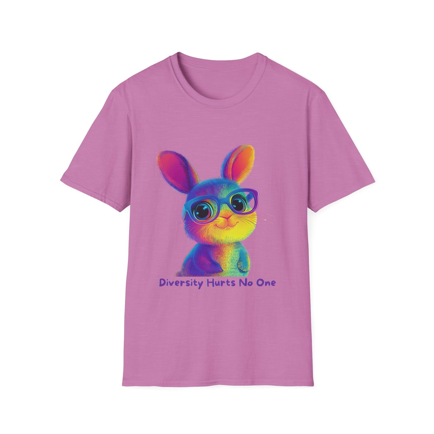 Rainbow Bunny Diversity T-Shirt | Inclusive Kawaii Unisex Tee