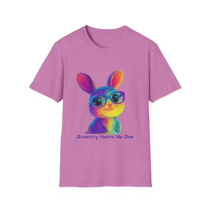 Rainbow Bunny Diversity T-Shirt | Inclusive Kawaii Unisex Tee