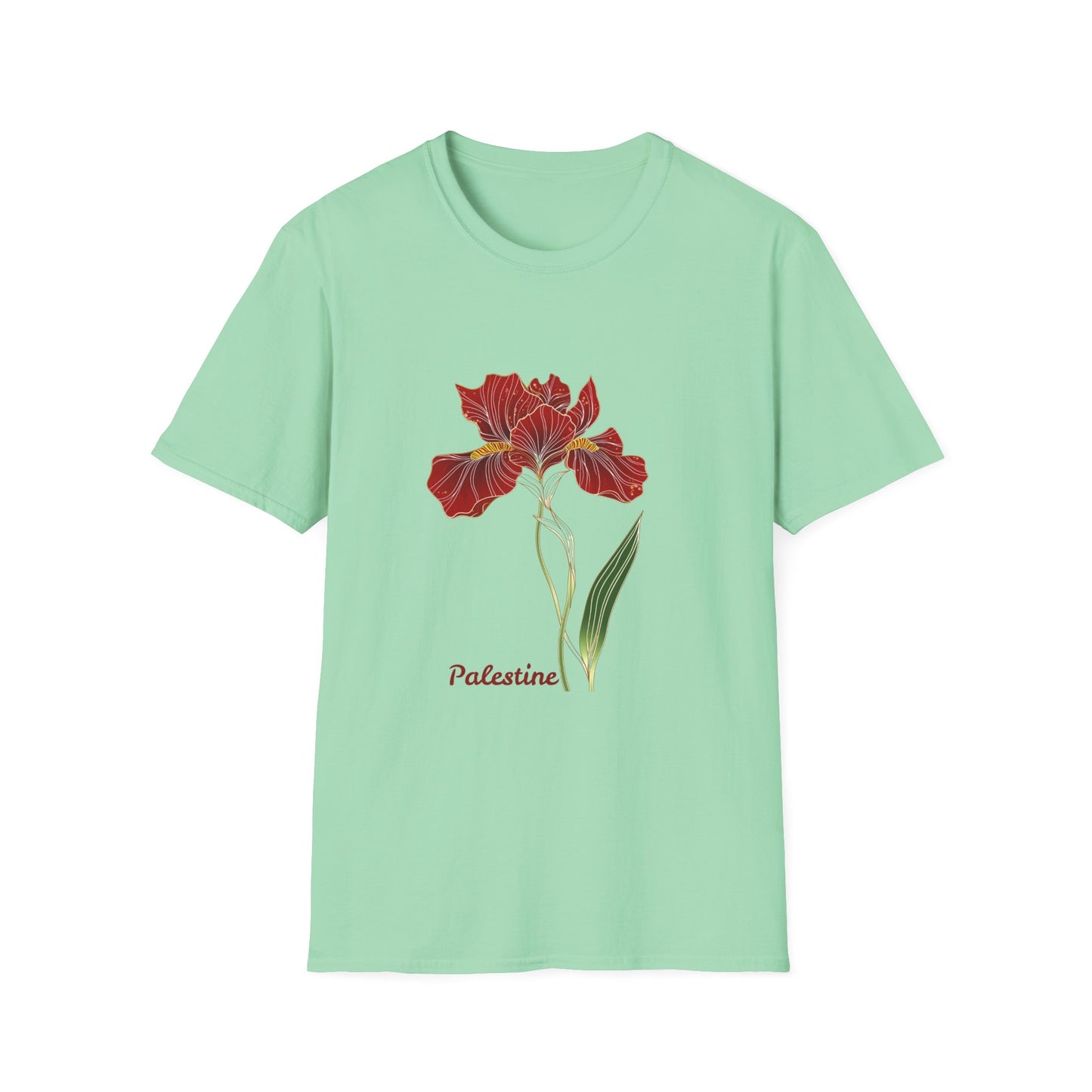Palestine Iris Flower Unisex T-Shirt | Solidarity Cotton Tee