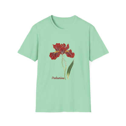 Palestine Iris Flower Unisex T-Shirt | Solidarity Cotton Tee