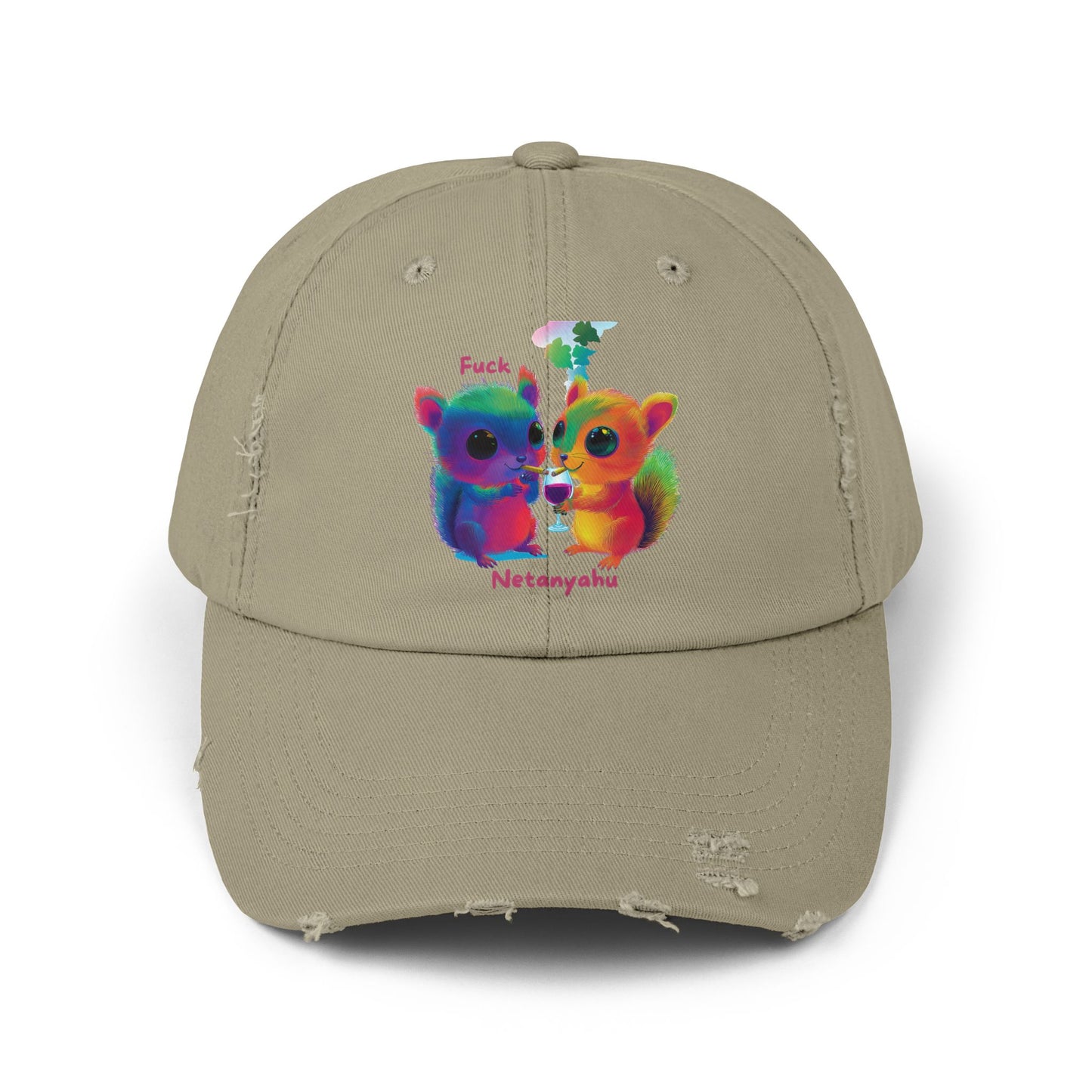 Rainbow Squirrels Unity Distressed Cap | LGBTQ+ Pride Hat