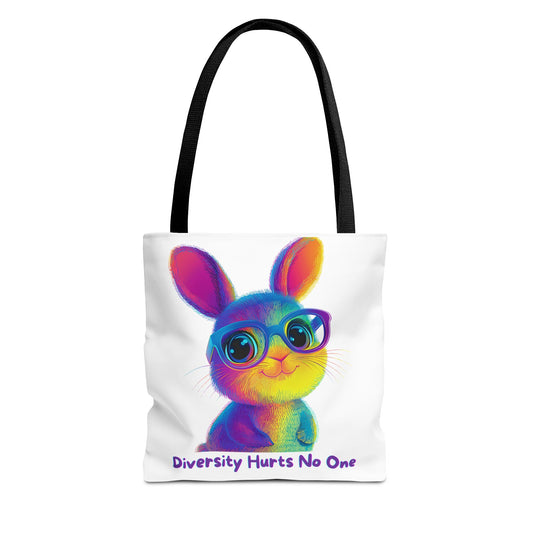Rainbow Bunny Pride Tote Bag | Diversity Hurts No One
