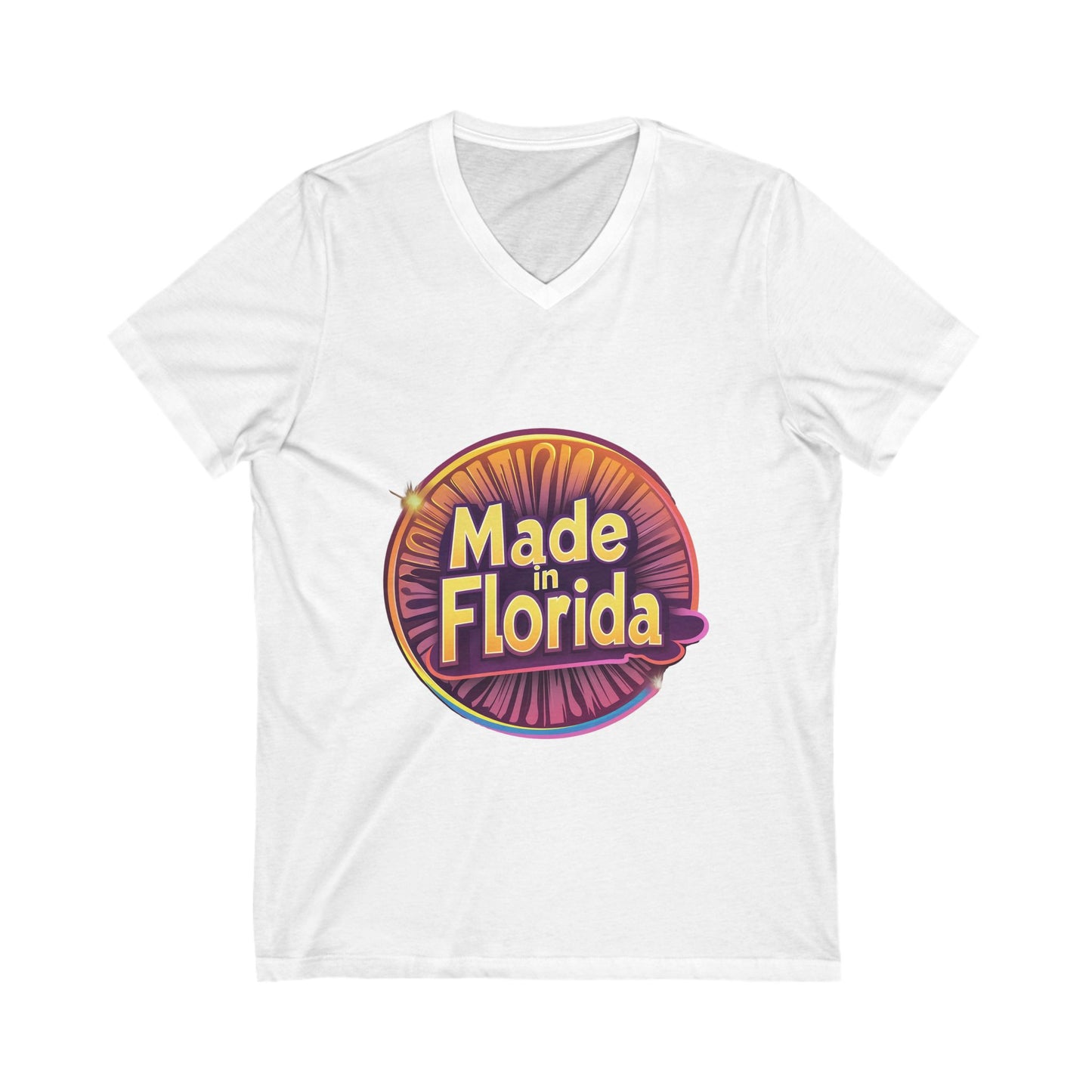 Made in Florida Retro V-Neck T-Shirt | Vintage State Pride Unisex Tee