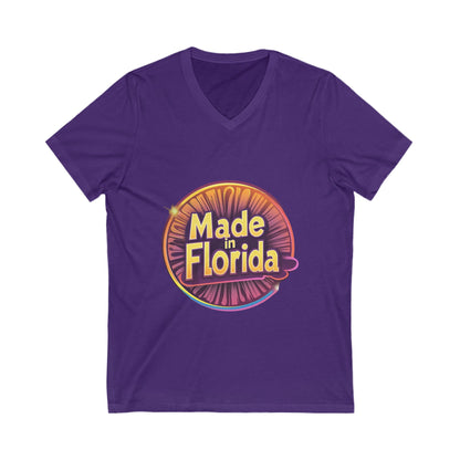 Made in Florida Retro V-Neck T-Shirt | Vintage State Pride Unisex Tee